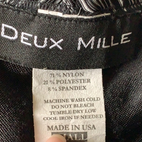 Deux Mille gray black striped skirt uneven hem line - Picture 7 of 7